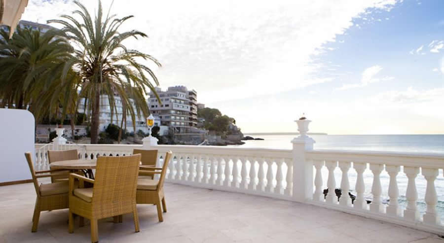 Nixe Palace Hotel - Cala Major a terrace overlooking the sea at the Nixe Palace Hotel